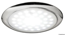 Ultra-plochá LED svetlo chrómovaná kruhová matica 12/24 V 3 W